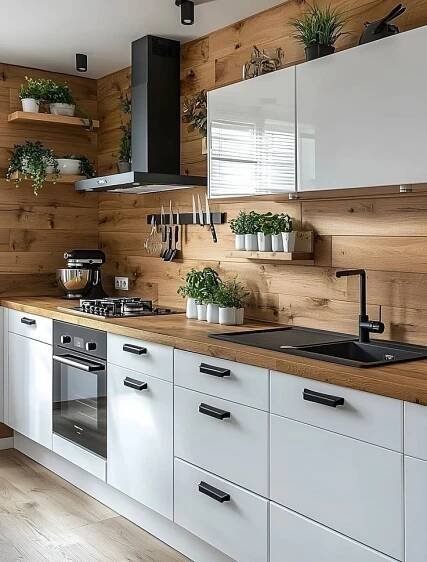 Pin di Lana Novak su home nel 2025 | Interni della cucina, Arredo interni cucina, Design rustico da cucina