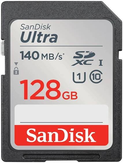 Paměťová karta SD (SDXC) SanDisk 128 GB Ultra 140 MB/s