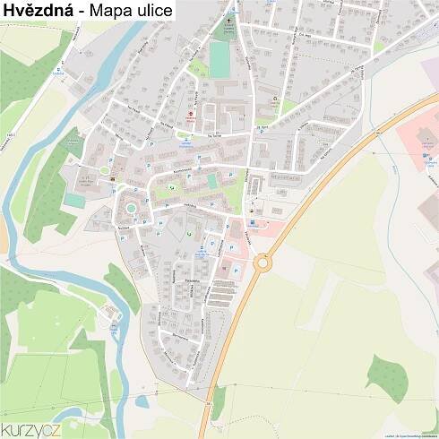 Hvězdná - mapy | Kurzy.cz