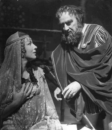 Herodes a Herodias (1955), Mária Kráľovičová (Salome), Andrej Bagar (Herodes), foto Gejza Podhorský