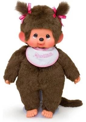 MONCHHICHI Mončiči dívka se dvěma copy 45 cm