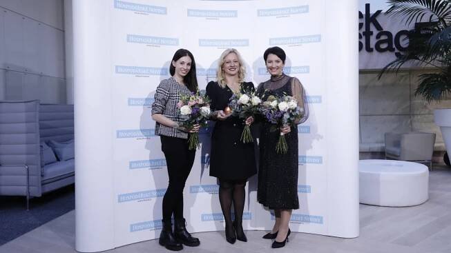 TOP ženy Česka, kulatý stůl TOP ženy, Radka Prokopová, výkonná ředitelka, Alcaplast, s.r.o. Martina Vítková, spolumajitelka a finanční ředitelka, NWT a.s. Michaela Matějková, spoluzakladatelka, Skinne