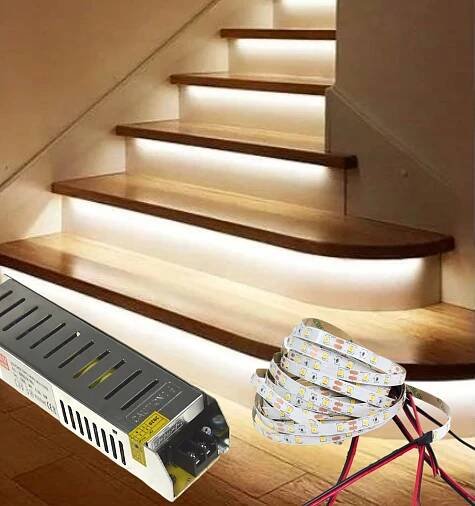 Schodišťová sada LED lišta, rozměr neutrální bílá