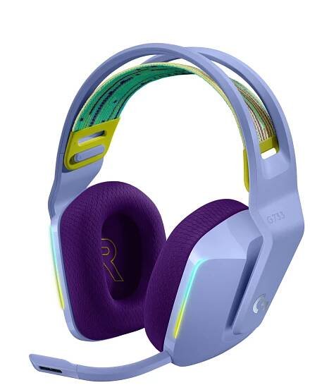 Logitech G733 LIGHTSPEED bezdrátová herní sluchátka 7.1 šeřík - Sluchátka - Hlavní obrázek