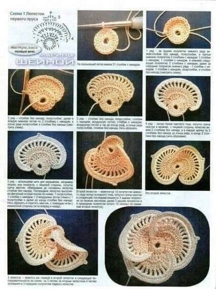 the instructions for crocheted doily are shown in this page, and there is also