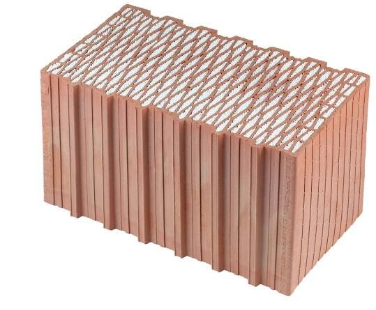 Cihla broušená HELUZ FAMILY 44 2in1 P10 s tepelnou izolací 247×440×249 mm