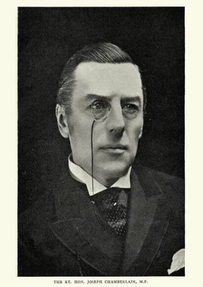 joseph chamberlain, poslanec, britský státník - politika témata fotky - stock snímky, obrázky a fotky
