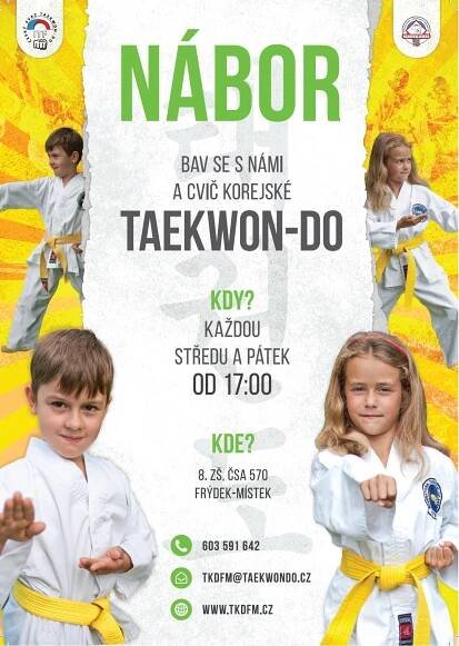 Náborový plakátek – ŠKOLA TAEKWONDO ITF FRÝDEK-MÍSTEK