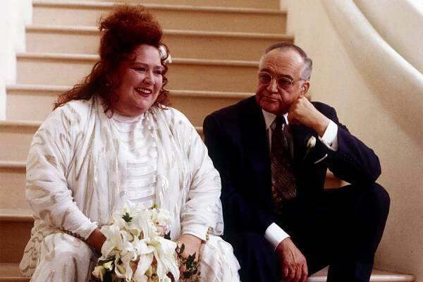 Conchata Ferrell with actor Richard Dysart in a 1992 episode of "LA Law."