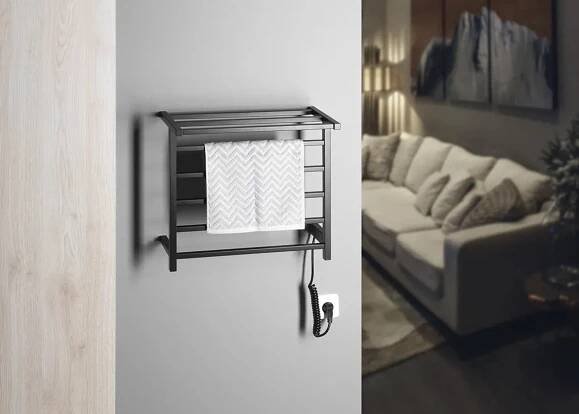 SAPHO ELZOR elektrický sušák ručníků 500x470 mm, 60 W, černá mat (EB510)