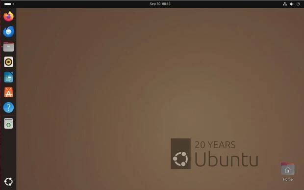 The 20th anniversary wallpaper for Ubuntu 24.10.