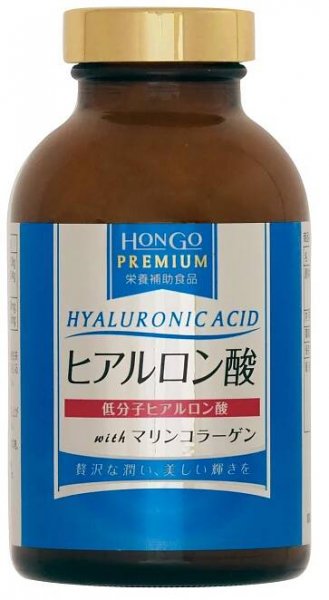 HONGO PREMIUM Hyaluronic Acid with Collagen, for 3 month - Buy certified Japanese Health Supplements | 36Best Kawai