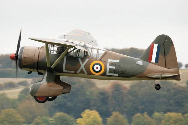 A Lysander taking off at the Shuttleworth Collection.