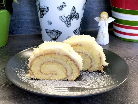 Kokosová roláda s mascarpone - fotografie receptu - TopRecepty.cz