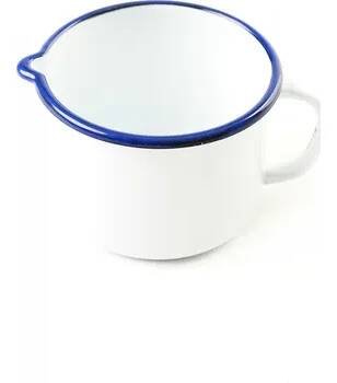 Olymp Retro (modrý lem), smaltovaný hrnek 12 cm s výlevkou, 1 l