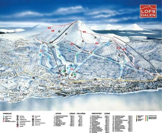 Lofsdalen Průvodce po středisku, mapa lokací & Lofsdalen ubytovaní