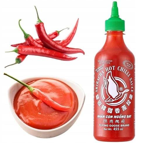 Thajská pálivá Omáčka Chili Sriracha Zelená Clasic 61% 455 ml FLYING GOOSE BRAND