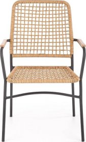 Zahradní ratanová židle AVA - přírodní / černá
