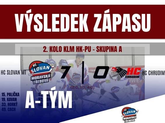 A-TÝM: Slovan deklasoval Chrudim 7:0 – HC Slovan Moravská Třebová