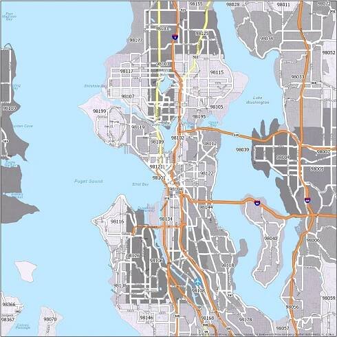 Seattle Zip Code Map