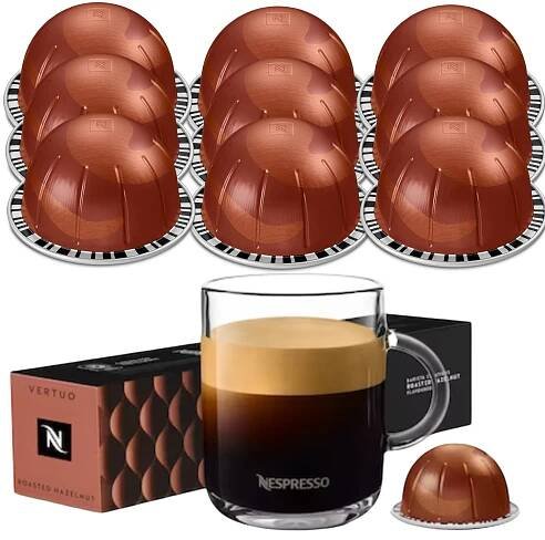 KAPSLE PRO NESPRESSO VERTUO KÁVA ROASTED HAZELNUT 10 KS 230 ML OŘECHOVÁ