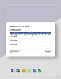 Product Inventory Usage Report Template