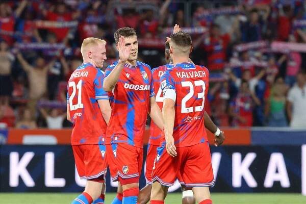 Plzeň - fotbal předkolo Evropská liga Viktoria Plzeň x Kryvbas Kryvyi Rih.