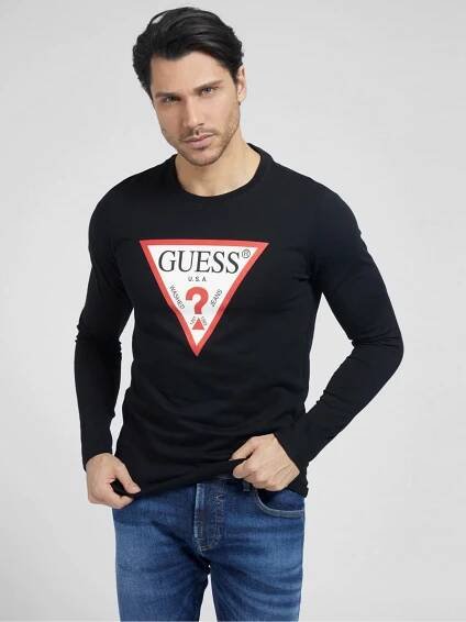 Guess Černé pánské tričko Guess