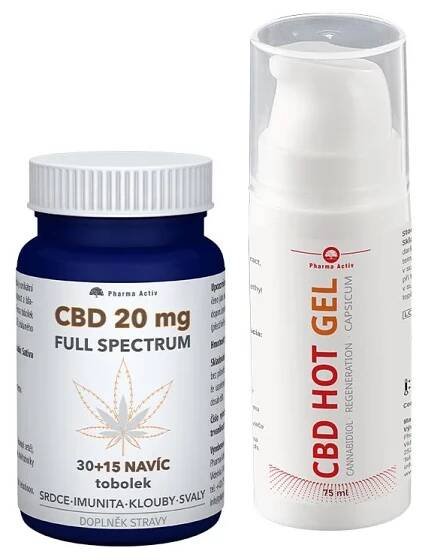 Pharma Activ CBD 20 mg Full Spectrum 30+15 tobolek + CBD HOT GEL Capsicum 75 ml od 485 Kč - Heureka.cz