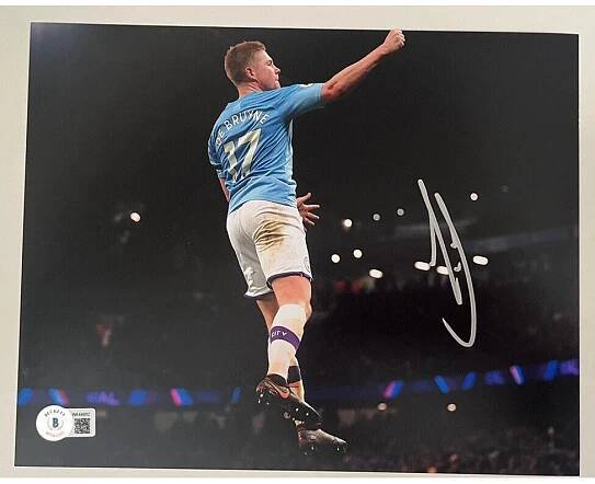 Kevin De Bruyne Signed Manchester City 8x10 Photo Beckett Bas