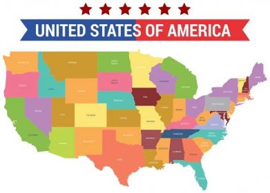 United States Map with Color