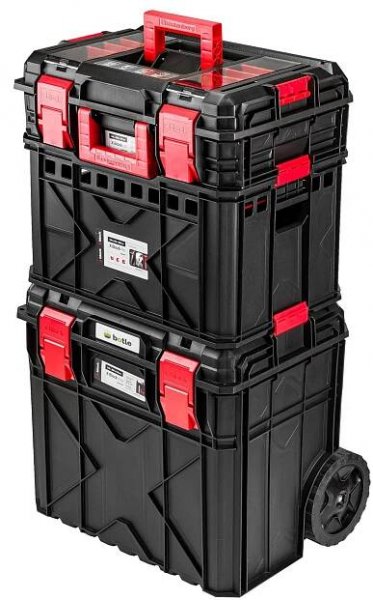 Obrázek produktu pro Robustní kufr na nářadí XXXL teleskopická rukojeť 54 x 38 x 100 cm truhla do dílny