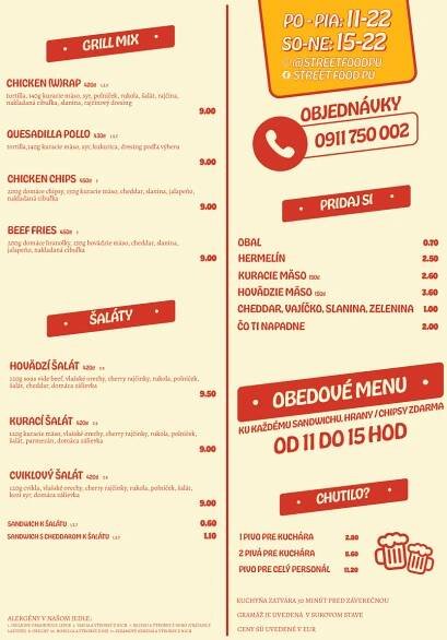 streetfood menu pu