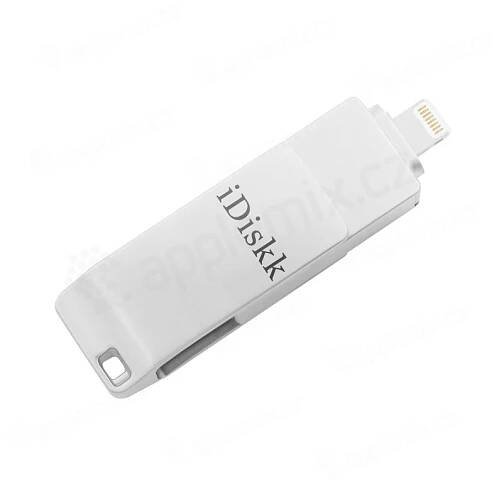 Flash disk 32 GB 2v1 IDISKK pro Apple iPhone / MacBook a další - Lightning / USB - stříbrný (4)