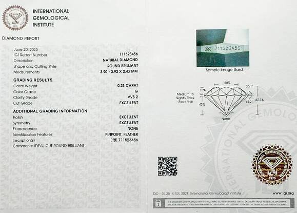 zlaté diamantové náušnice 0.46ct G/VVS2 s IGI certifikáty | VVDiamonds