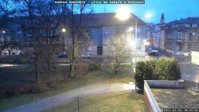 Webkamera ulice Na Sekyře - Poštovní, Rakovník - Rakovnicko.cz