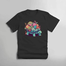  Succulent Turtle T-shirt - My Little Garden - Black 