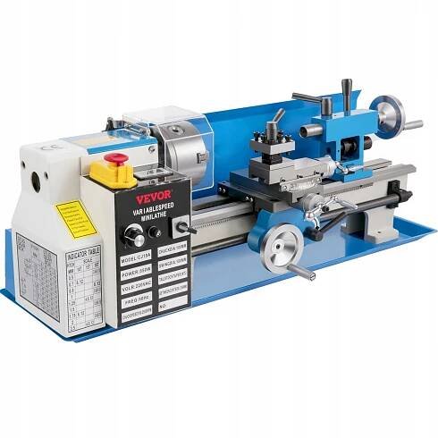 VEVOR 7x14" Drehmaschine 550W Metall Präzisionsdrehmaschine Metalltischdrehbank - Obrázek 10 z 12
