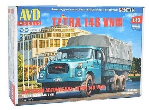 Stavebnice Tatra 148 VNM s plachtou 1:43 AVD - Modely nákladních a užitkových vozů