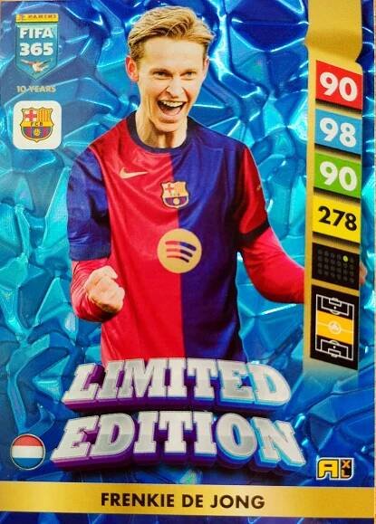 PANINI FIFA 365 2025 Limited karta Frenkie de Jong FC Barcelona
