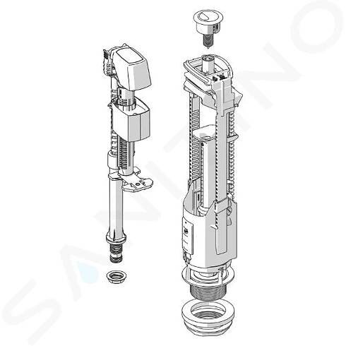 Jika Náhradní díly - Splachovací mechanismus k WC kombi, bílá H8913830000001
