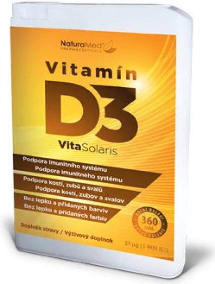 Naturamed Vitamín D3 VitaSolaris 360 tablet
