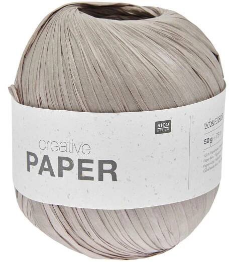 Rico design háčkovací papírová příze Creative paper odstín 009 hnědošedá