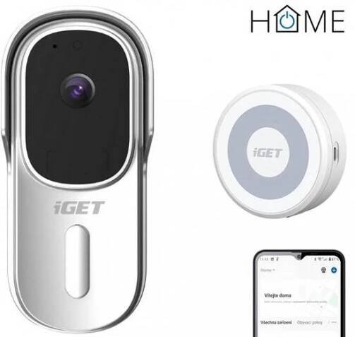 Videozvonek iGET HOME Doorbell DS1 + Chime CHS1 (DS1 White + CHS1 White)… | DATART