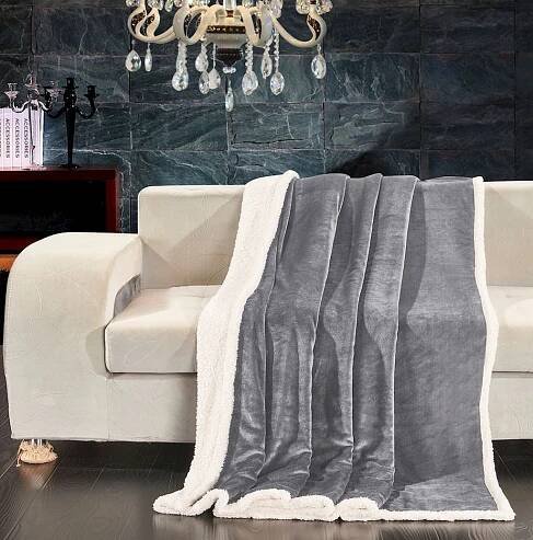 Šedá deka z mikrovlákna DecoKing Teddy, 150 x 200 cm