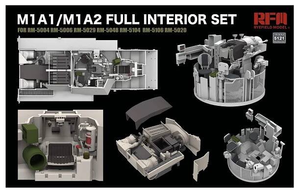 RFM M1A1/M1A2 Abrams Tank Full Interior Set (without tank kit) 1/35