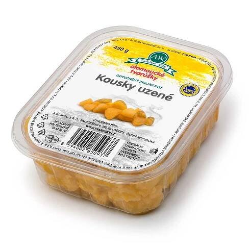 Olomoucké tvarůžky Kousky uzené 450 g - Tvarůžky