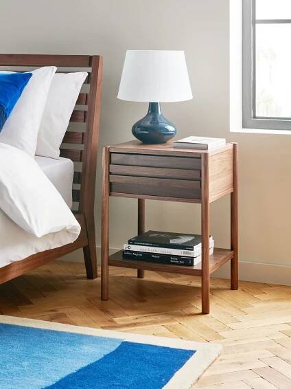 Jasper Conran London Brown 1 Drawer Belgrave Walnut 2 Drawer Bedside (B02054) | £369