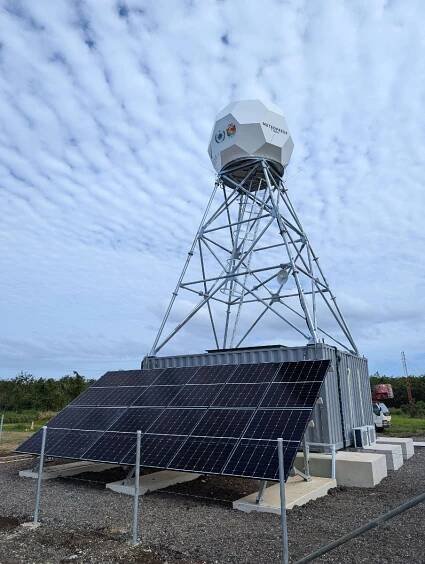 Meteopress, radar na letišti Fua´amotu