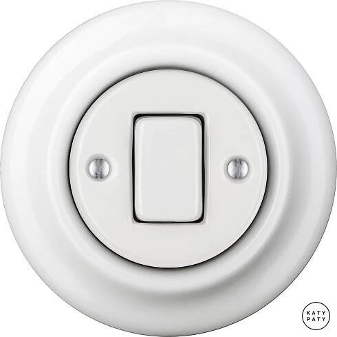 ALBA  PORCELÁNOVÝ VYPÍNAČ DVOJKLAPKA
